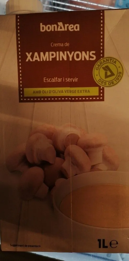 Crema de champiñones