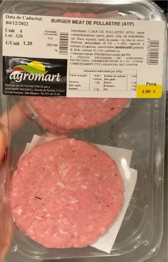 Burger Meat de Pollastre