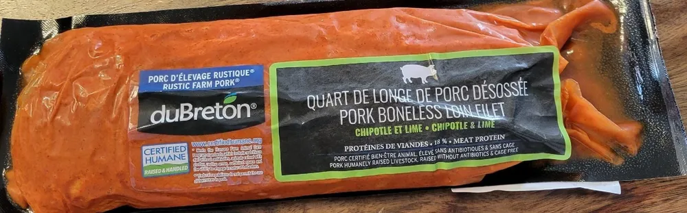Quart de longe de porc désossée chipotle et lime