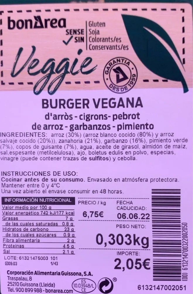 Burger vegana