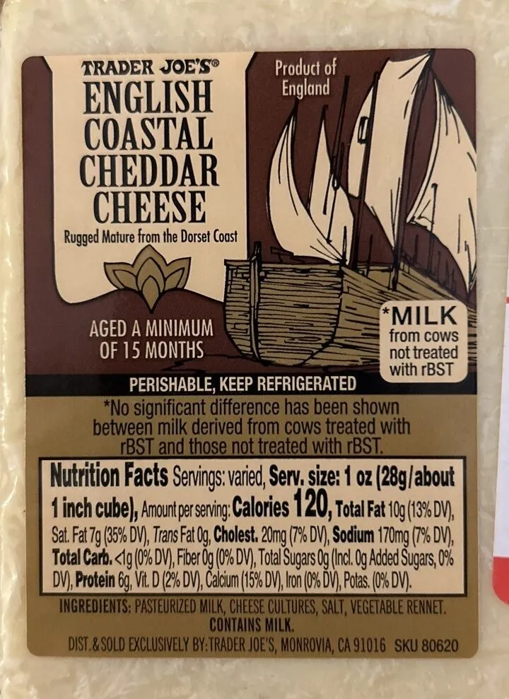 English Coastal Cheddar Cheese