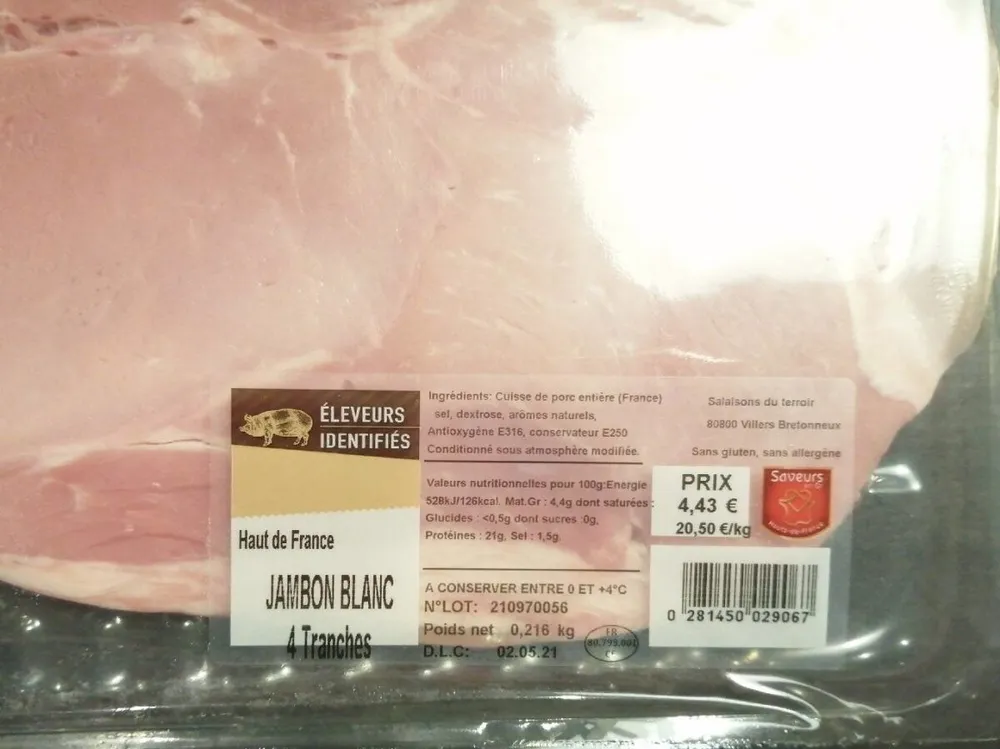 Jambon blanc haut de france