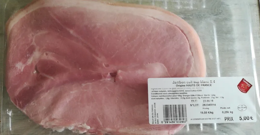 Jambon cuit sup blanc X 4