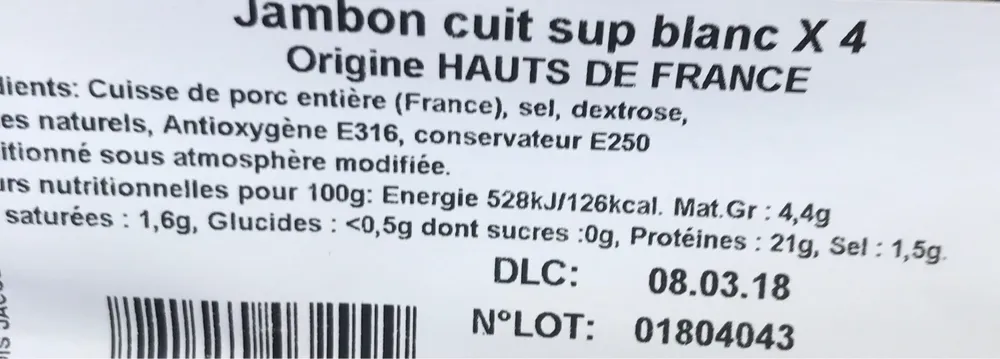 Jambon cuit