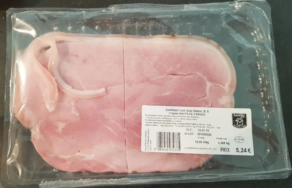 Jambon cuit sup blanc