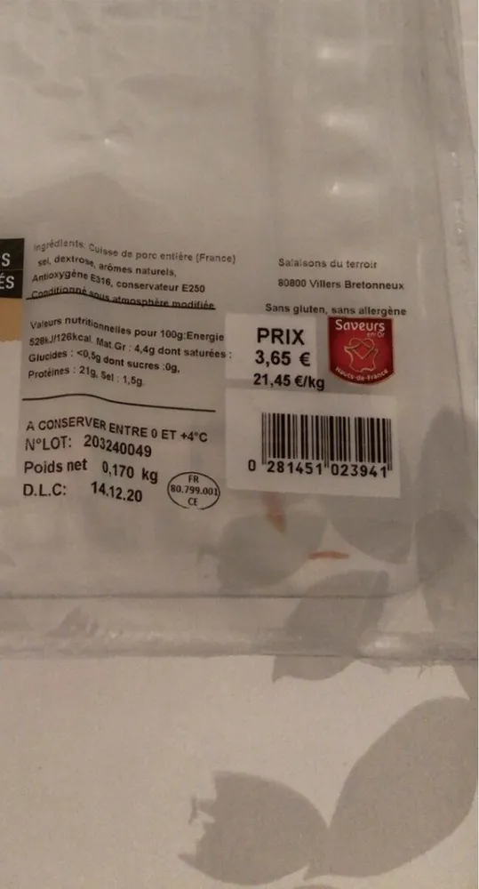 Jambon fumé