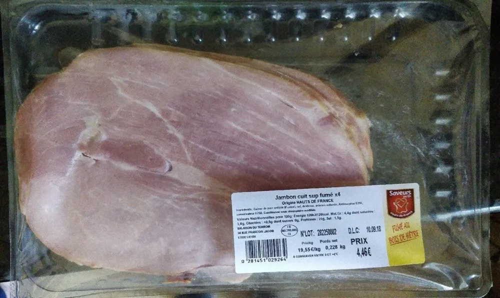 Jambon cuit sup fumé