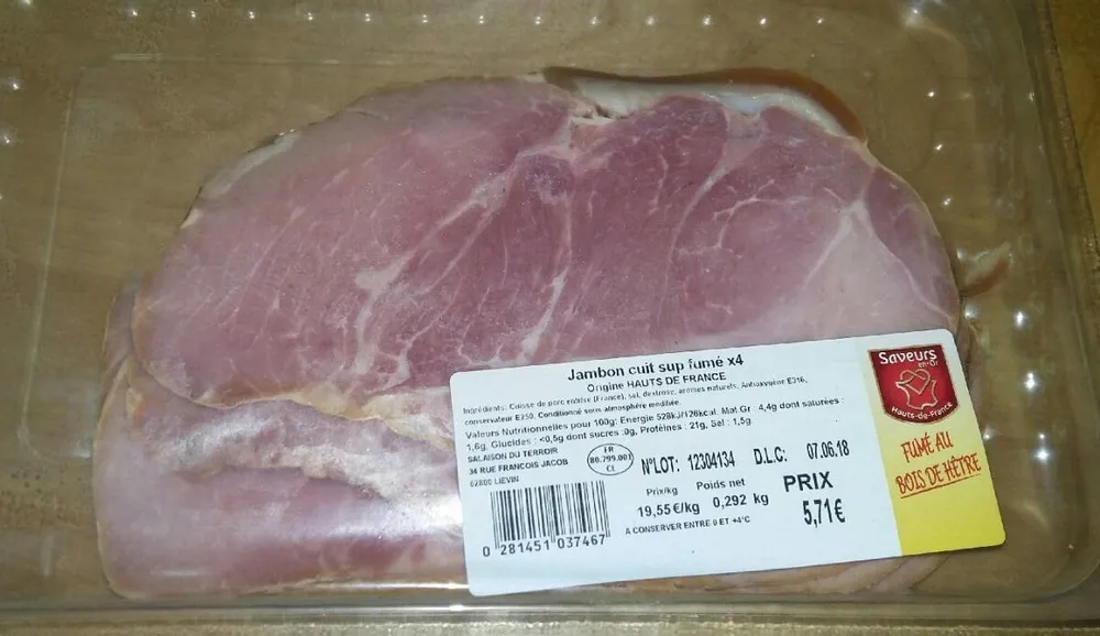 Jambon cuit sup fumé