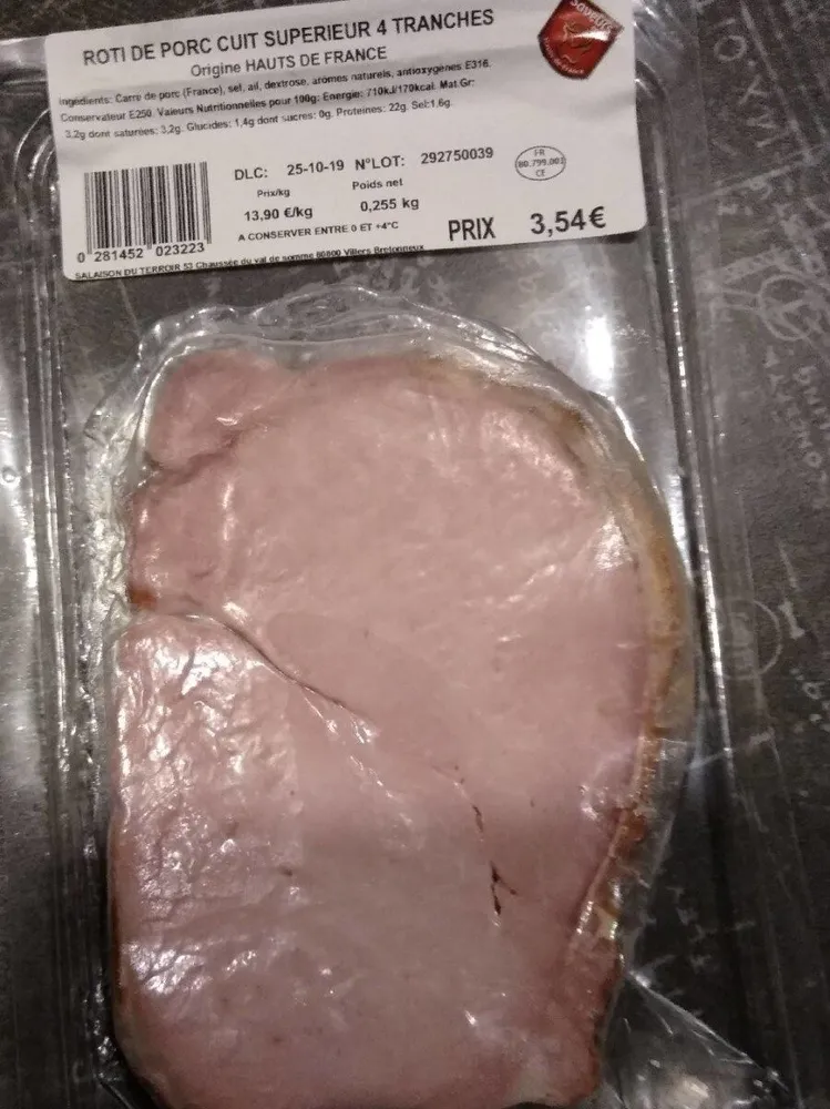 Rôti porc cuit