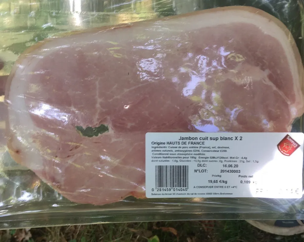Jambon cuit sup blanc