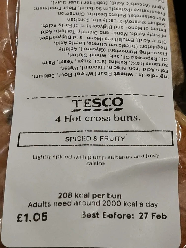 Tesco Hot Cross Buns
