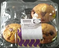 4 Belgian Chocolate Muffins