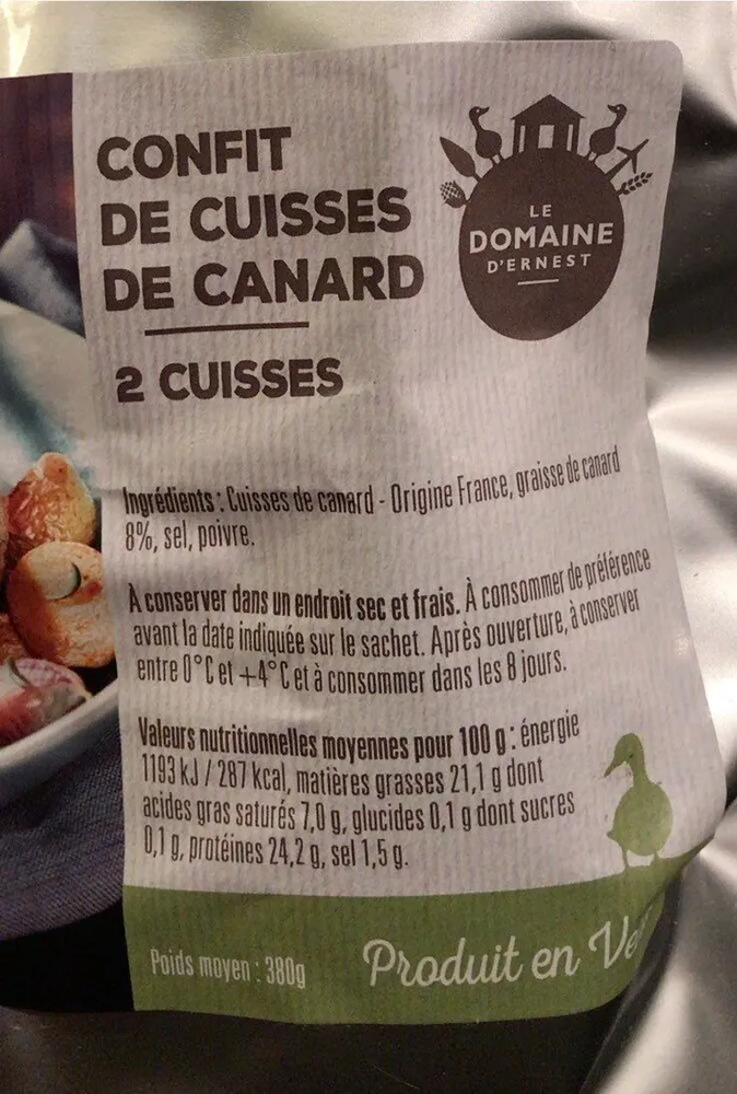 Cinfut de cuisses de canard