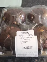 4 Triple Chocolate Muffins