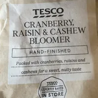 Cranberry raisin cashew bloomer