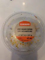 Spicy Chicken Teriyaki Bowl With White Rice