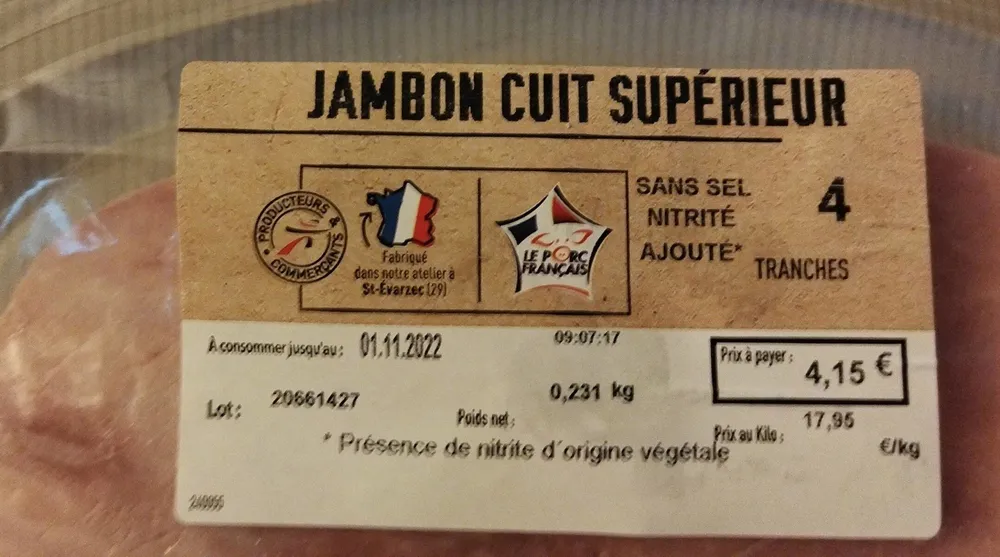 Jambon blanc