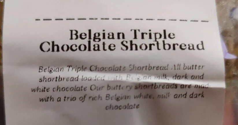 Belgian Triple Chocolate Shortbread