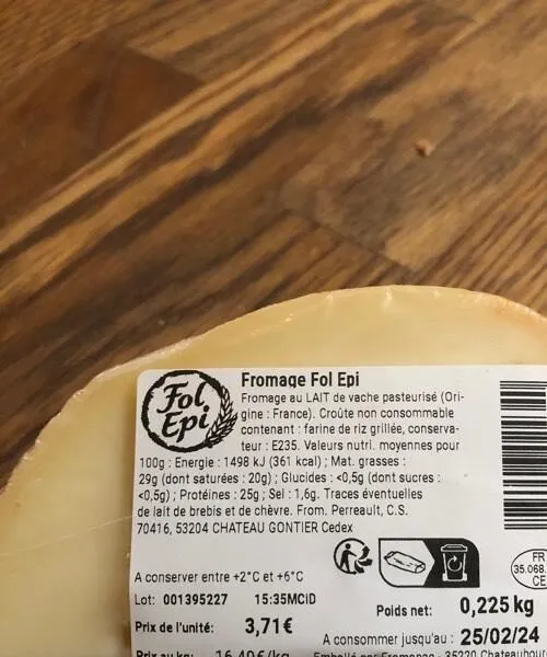 Fromage fol épi