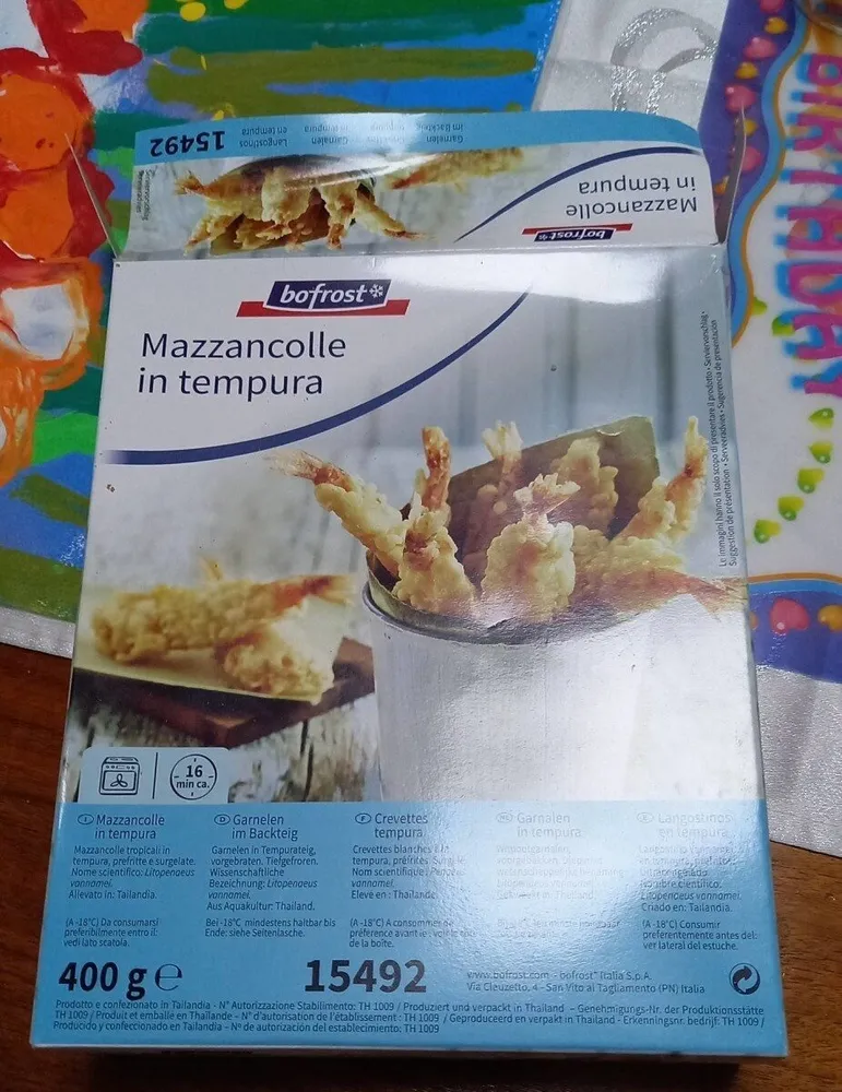 Mazzancolle in tempura