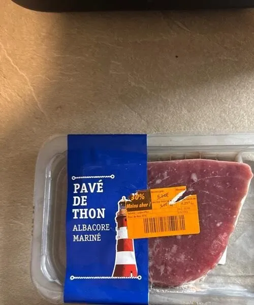 Pavé de thon albacore mariné