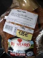 Poulet cuit fumé au bois de hêtre