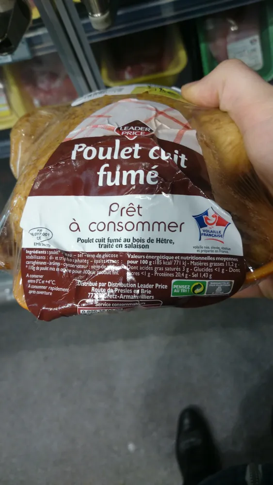 Poulet Cuit Fumé Prêt à Consommer