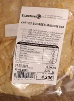Crêpes sucrées maison x 10