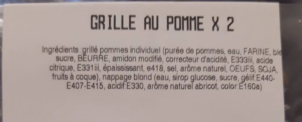 Grillé au pomme x 2