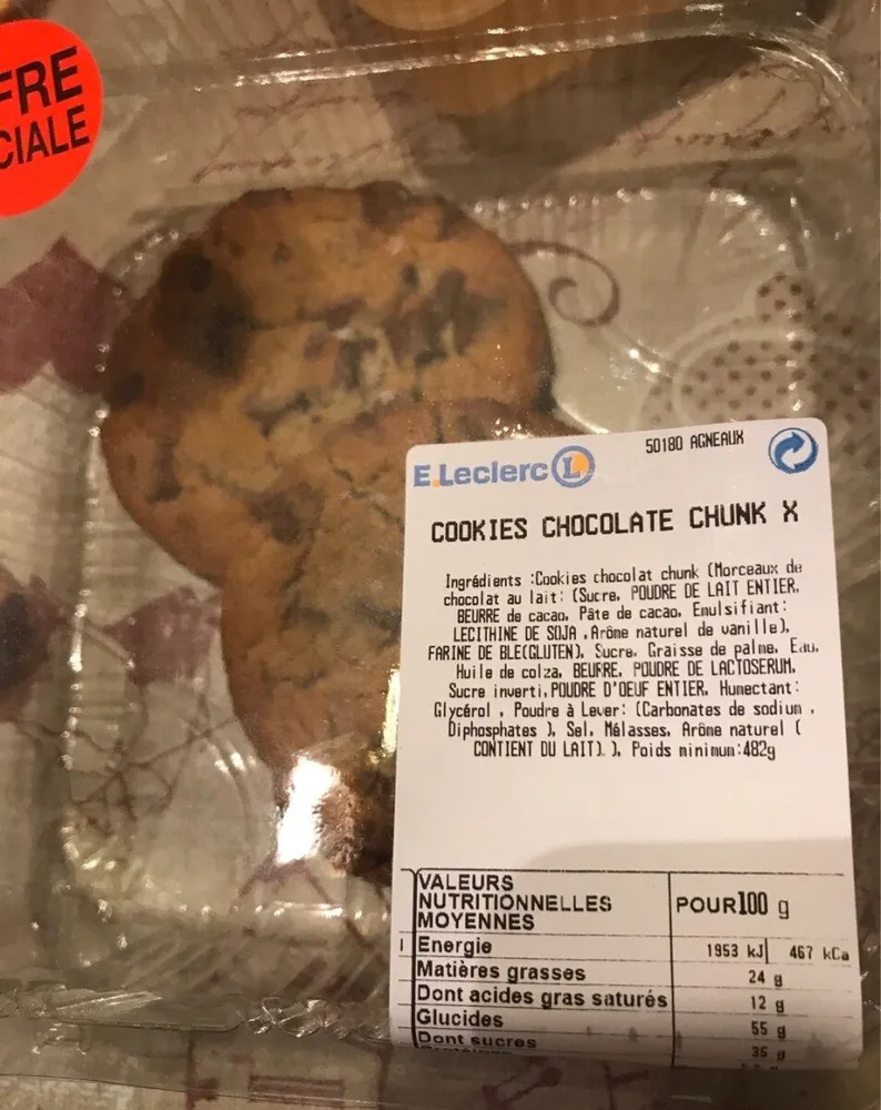 Cookies chocolate chunk