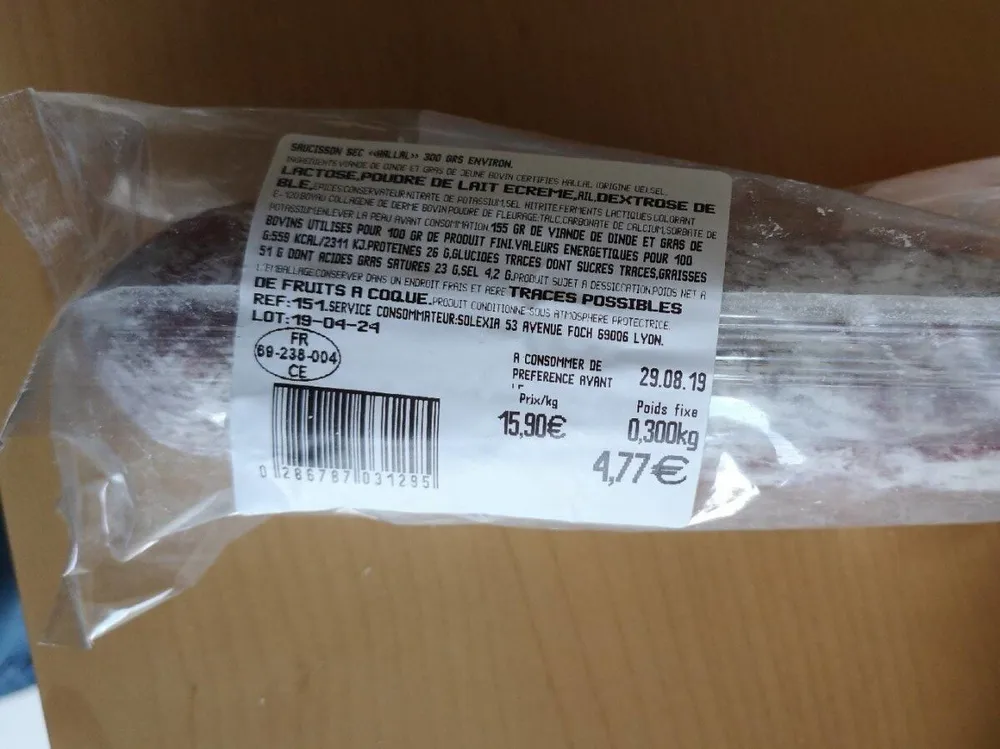 Saucisson sec halal Al Aïd