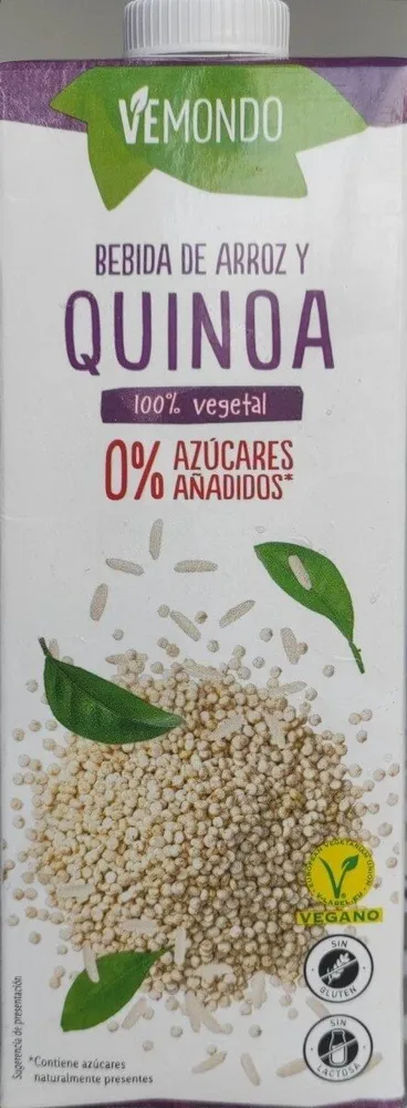 Bebida de arroz y quinoa