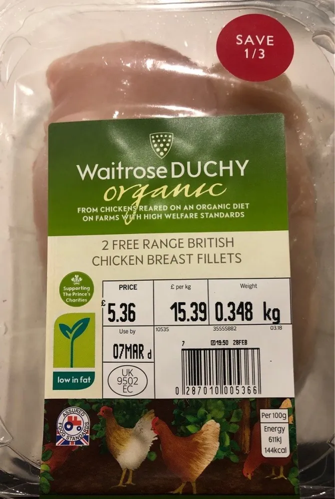 Free range british chicken breast fillets