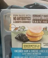Uncured ham and cheese lunchkit