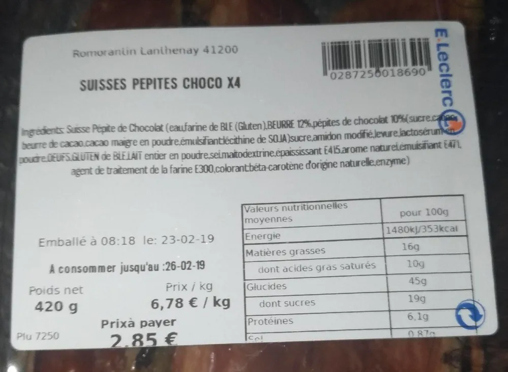 Suisse pépite choix leclerc