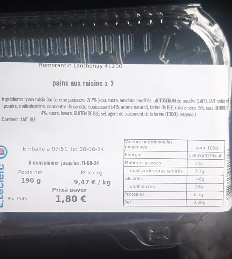 Pains au raisins