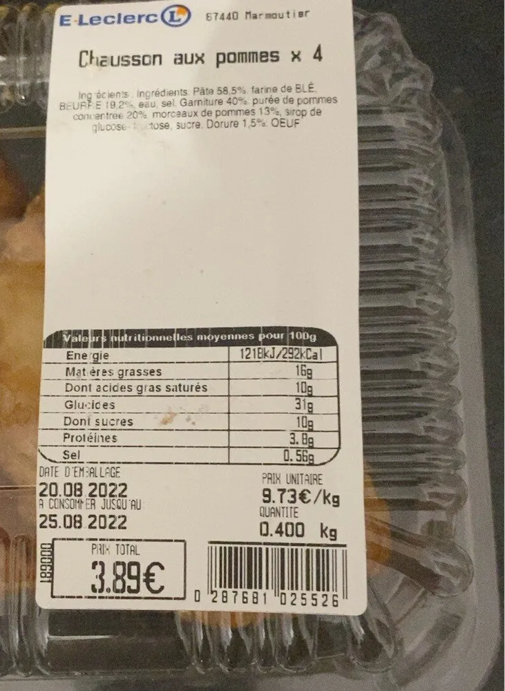 chausson aux pommes