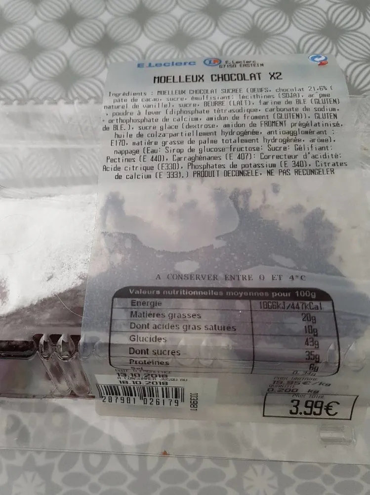 Moelleux chocolat x 2