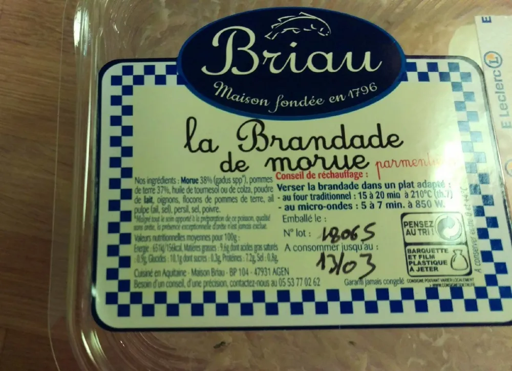 Brandade de morue parmentière