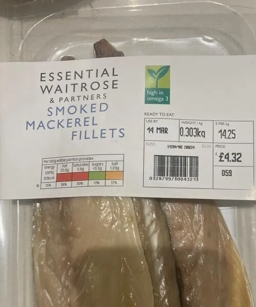 Smoked mackerel fillets