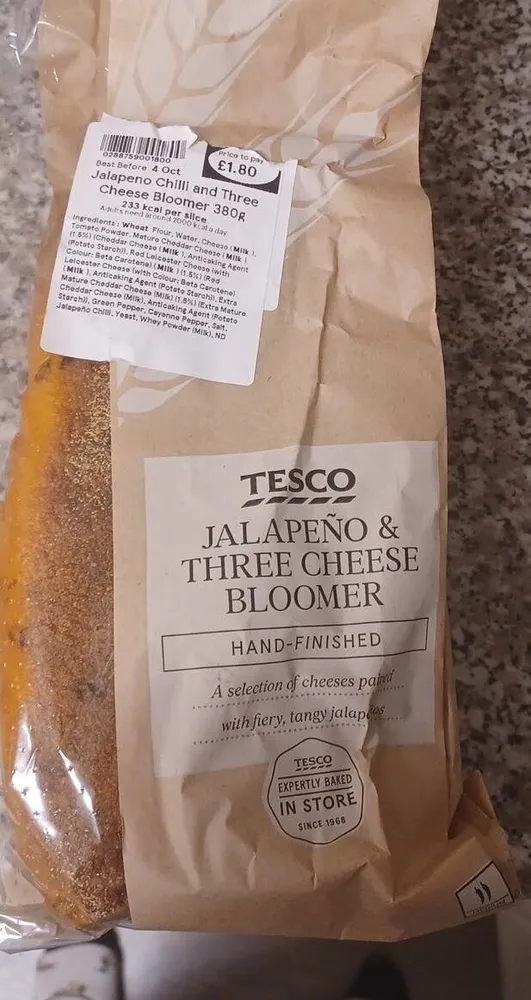 Jalapeño and three cheese bloomer