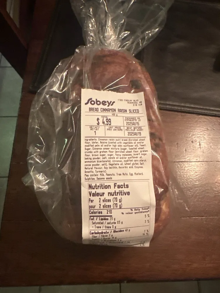 Cinnamon Raisin Bread