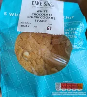 5 White Chocolate Chip Cookies