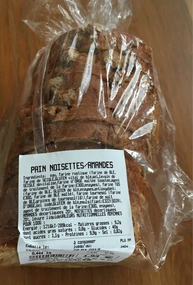 Pain noisettes / amandes