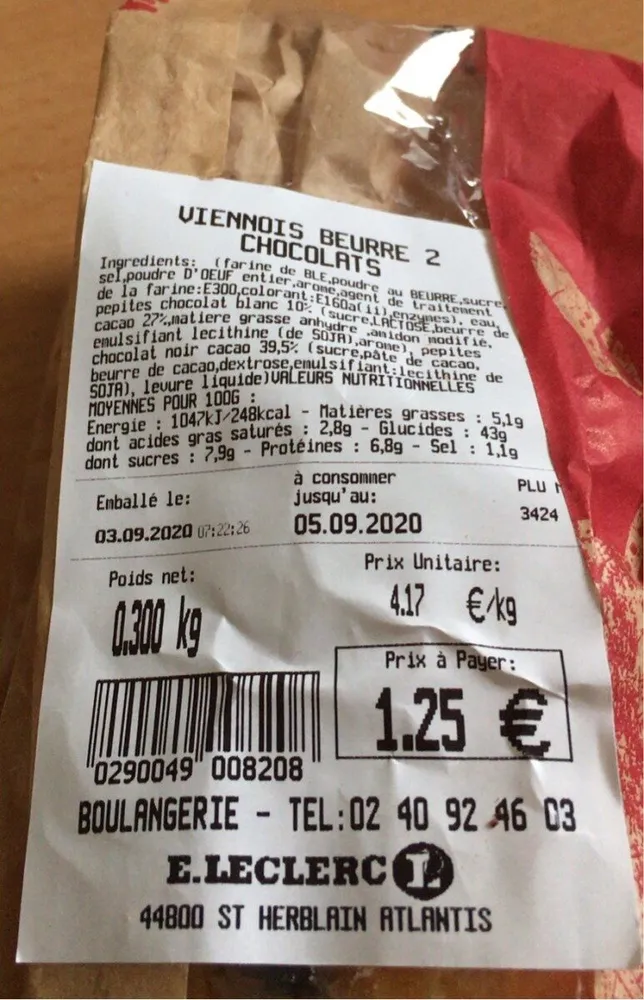 viennois beurre 2 chocolats