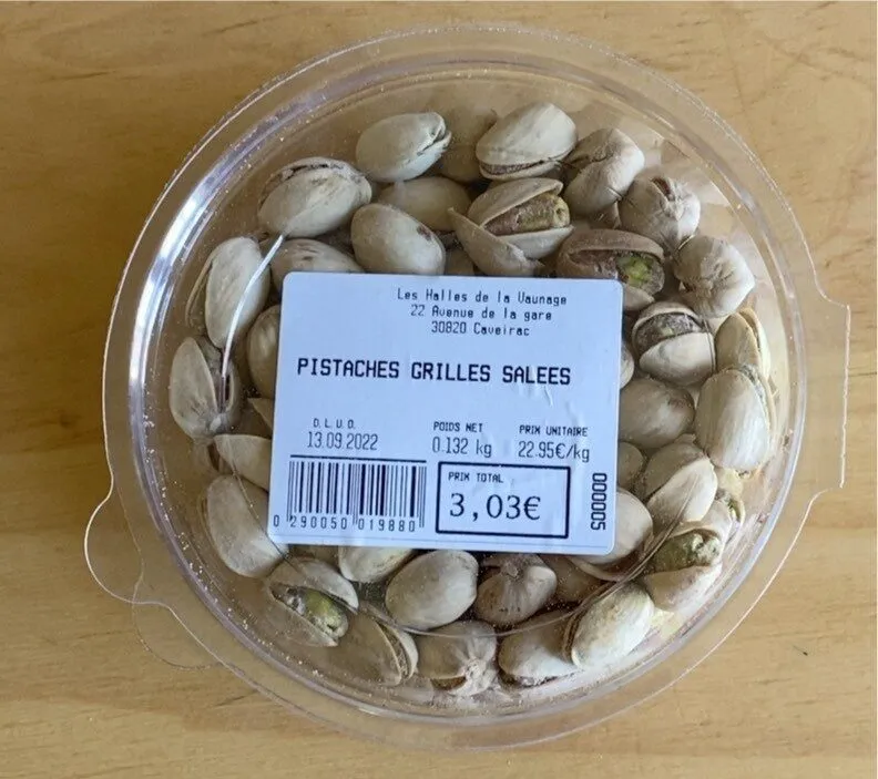Pistaches grillés salées