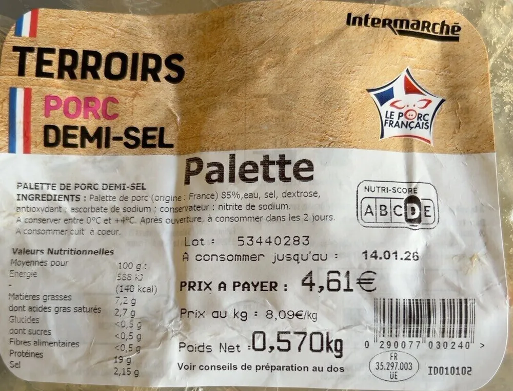 Porc demi sel