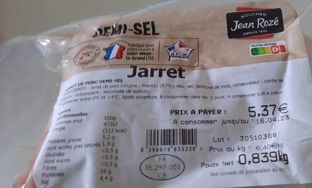 Jarret demi sel