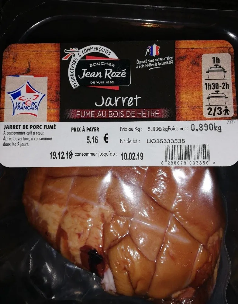 Jarret fumé au bois de hêtre