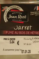 Jarret fumé au bois de hêtre